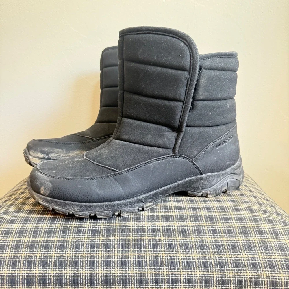 Lands' End Insulated Winter Snow Boots Size 12 Black
